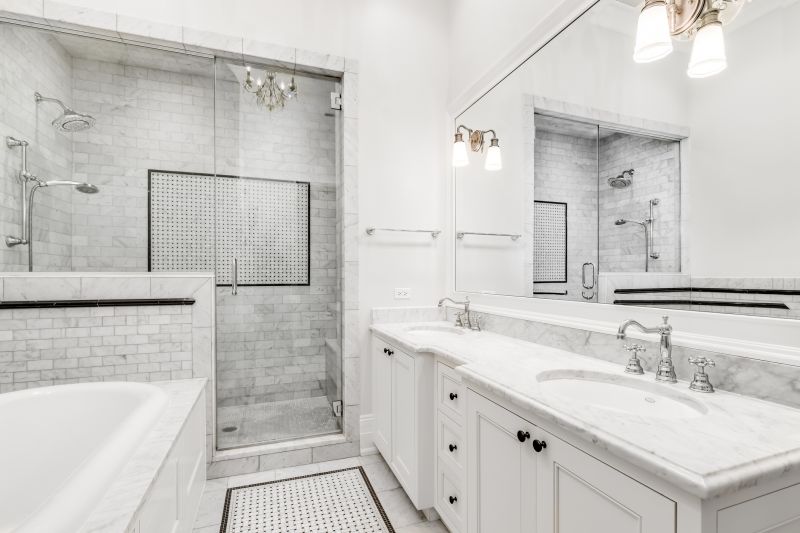 Open Bathroom Layout with Walk-in Shower
